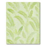 Lush Green Fern Leaf Boho Area Rug