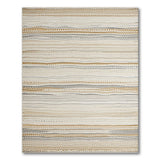 Beige Neutral Wavy Stripe Area Rug