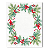Festive Holly Berry Wreath Area Rug