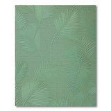 Embossed Green Palm Leaf Area Rug