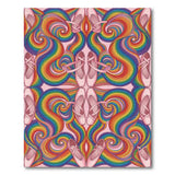 Rainbow Ballet Swirl Washable Area Rug