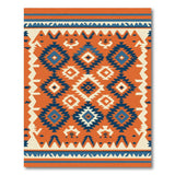 Bold Orange Bold Orange Southwestern Geometric Area Rug