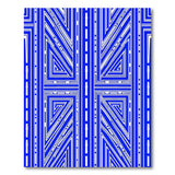 Blue and Teal Navy Blue Heritage Tribal Area Rug
