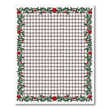 Festive Holly Berry Floral Border Area Rug