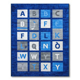 Playful Blue Alphabet ABC Kids Area Rug