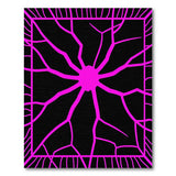 Electric Pink Geometric Area Rug