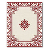 Ornate Red Persian Rug with Peacock Motifs