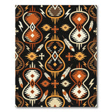 Orange Southwestern Tribal Pattern Area Rug