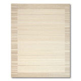 Modern Beige Stripe Border Area Rug