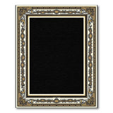 Ornate Gold Border Black Area Rug