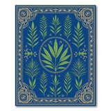 Ornate Navy Cannabis Leaf Persian Rug