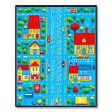 Vibrant Kids Cartoon Neighborhood Street Rug