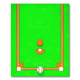 Playful Baseball Field Kids Area Rug