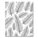 Monochrome Feather Outline Area Rug