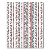 Vintage Red Floral Stripe Area Rug