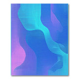 Abstract Blue Teal Fluid Wave Geometric Rug