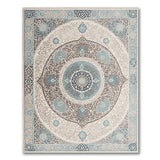 Teal Medallion Persian Area Rug