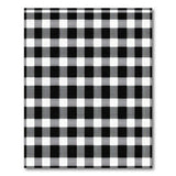 Distressed Black White Gingham Checkered Rug