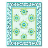 Teal Mint Floral Medallion Persian Rug