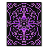 Purple Floral Mandala Purple Area Rug