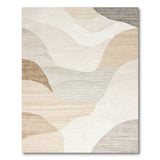 ODIKA Washable Modern Abstract Wave Area Rug - Low Pile & Non-Slip