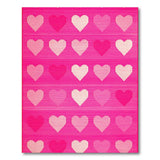 Pink Playful Pink Pixel Hearts Area Rug