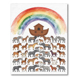 Rainbow Noah's Ark Animal Area Rug