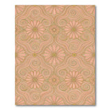 Pink Daisy Swirl Vintage Area Rug
