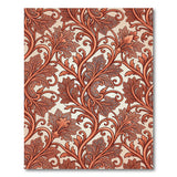 Ornate Orange Vine Leaf Floral Rug