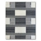 Geometric Modern Black White Geometric Woven Area Rug
