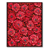 Vibrant Red Poppy Floral Area Rug