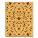 Mustard Yellow Floral Vintage Area Rug