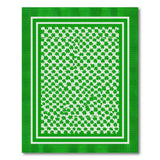 Floral Vintage Green Shamrock Clover Area Rug