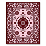 Blush Pink Traditional Persian Area Rug with Sun Medallion
