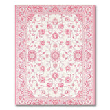 Floral Blush Pink Persian Floral Area Rug