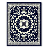 Navy Blue Persian Mandala Area Rug