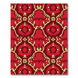 Luxurious Red Gold Persian Motif Area Rug