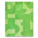 Vibrant Green Geometric Abstract Area Rug