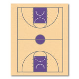 Purple Basketball Court Geometric Area Rug