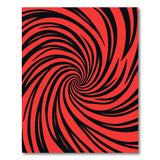Hypnotic Red Black Spiral Vortex Area Rug