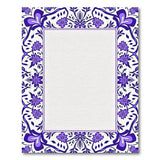 Purple Floral Border Area Rug