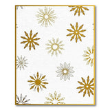 Golden Snowflake Geometric Area Rug
