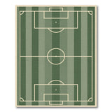 Green Soccer Pitch Washable Area Rug