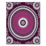 Purple Mandala Area Rug with Sunflower Motifs