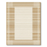 Beige Lattice Border Area Rug