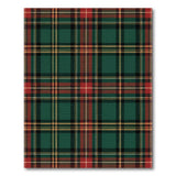 Red Green Plaid Washable Area Rug