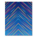 Rainbow Chevron Blue Area Rug