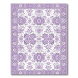 Purple Floral Traditional Persian Area Rug