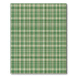 Green Gingham Check Area Rug