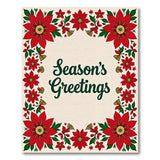 Season's Greetings Poinsettia Area Rug